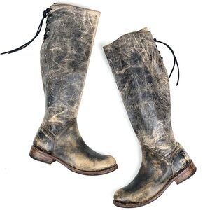 Bed Stu Manchester Cobbler Series Equestrian Distressed Leather Tall Boots 9.5